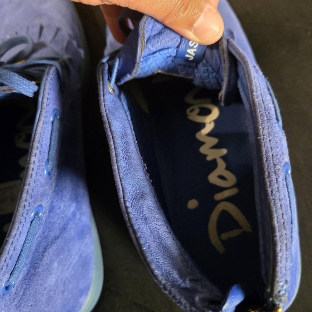 Diamond Supply Co Shoes Mens Size 13 Blue Jasper Suede Fringe Casual Sneakers - Picture 5 of 11